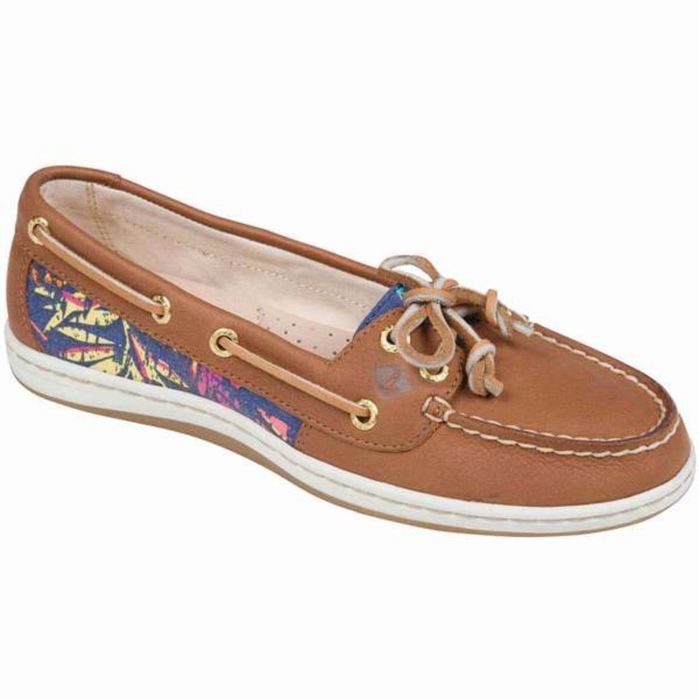 Sorry Topsider brown leather seaweed loafer